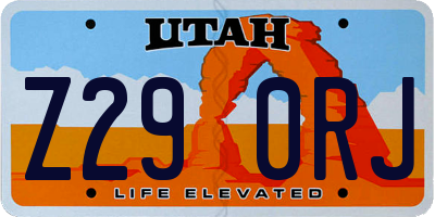 UT license plate Z290RJ