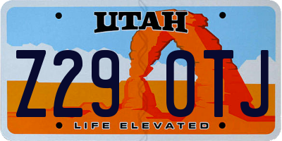 UT license plate Z290TJ
