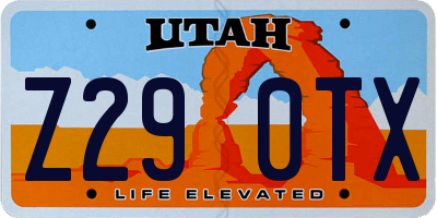 UT license plate Z290TX