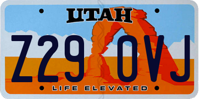 UT license plate Z290VJ