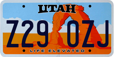 UT license plate Z290ZJ