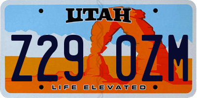 UT license plate Z290ZM