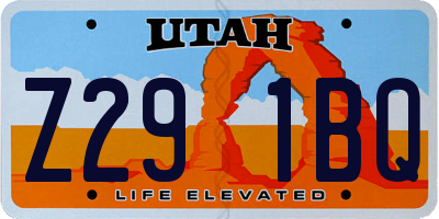 UT license plate Z291BQ