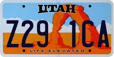 UT license plate Z291CA