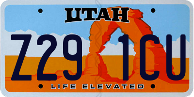 UT license plate Z291CU