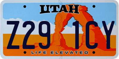 UT license plate Z291CY
