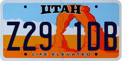UT license plate Z291DB
