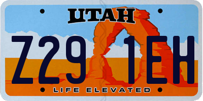 UT license plate Z291EH