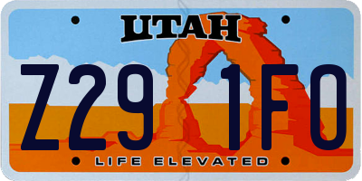 UT license plate Z291FO