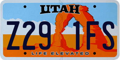 UT license plate Z291FS