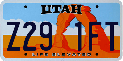 UT license plate Z291FT