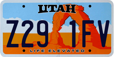 UT license plate Z291FV