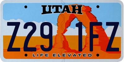 UT license plate Z291FZ
