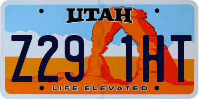 UT license plate Z291HT