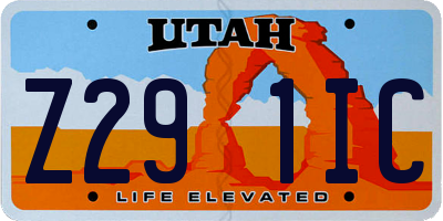 UT license plate Z291IC