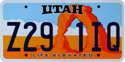 UT license plate Z291IQ