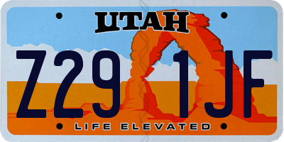 UT license plate Z291JF