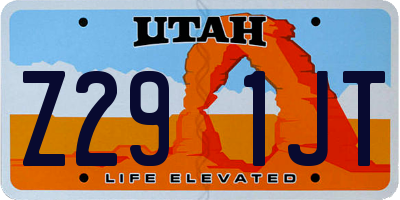 UT license plate Z291JT
