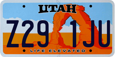 UT license plate Z291JU