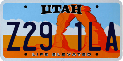 UT license plate Z291LA