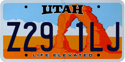UT license plate Z291LJ