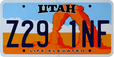 UT license plate Z291NF