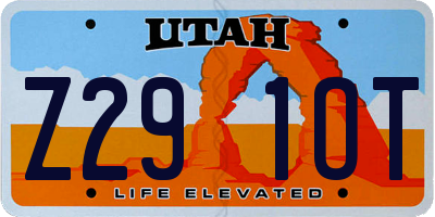 UT license plate Z291OT