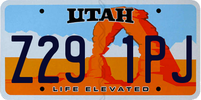 UT license plate Z291PJ