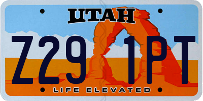 UT license plate Z291PT
