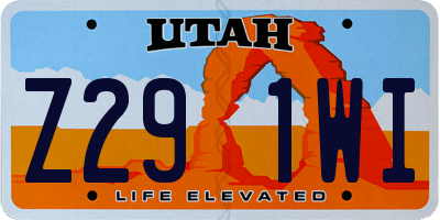 UT license plate Z291WI