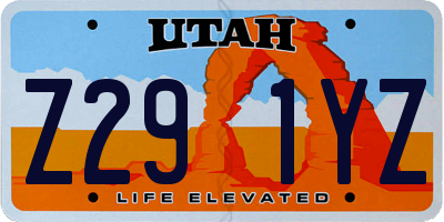 UT license plate Z291YZ