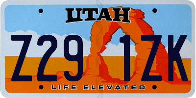 UT license plate Z291ZK