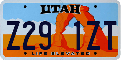 UT license plate Z291ZT