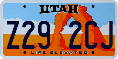UT license plate Z292CJ