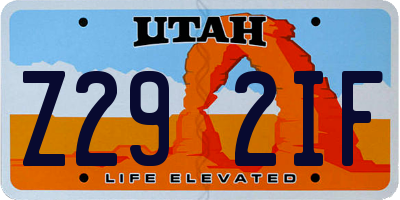UT license plate Z292IF