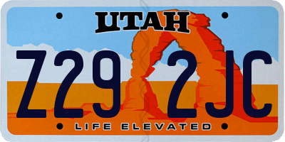 UT license plate Z292JC