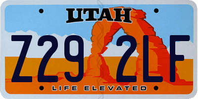 UT license plate Z292LF
