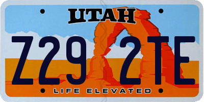 UT license plate Z292TE