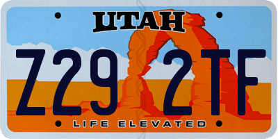 UT license plate Z292TF