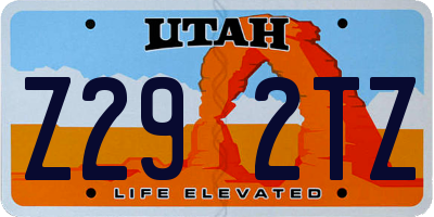 UT license plate Z292TZ
