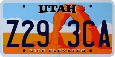 UT license plate Z293CA