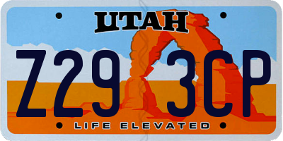 UT license plate Z293CP