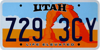 UT license plate Z293CY