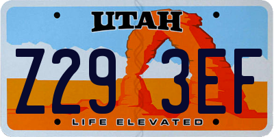 UT license plate Z293EF