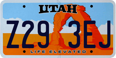 UT license plate Z293EJ