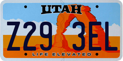 UT license plate Z293EL