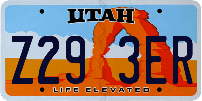 UT license plate Z293ER