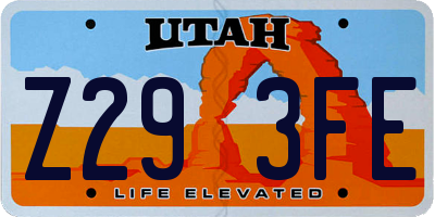 UT license plate Z293FE
