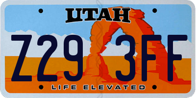 UT license plate Z293FF