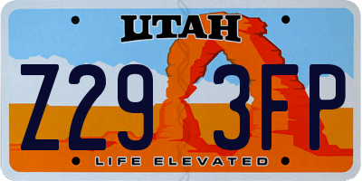 UT license plate Z293FP